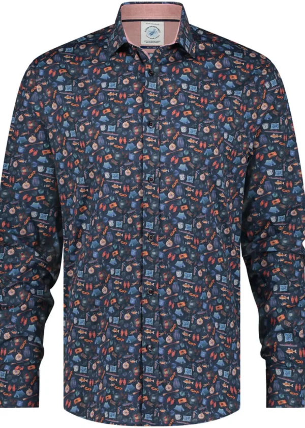 A Fish Named Fred Camping Gear Shirt Navy