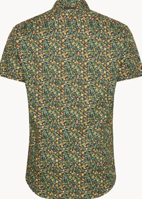 A Fish Named Fred Citrus Shirt Navy Blue