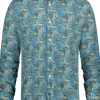A Fish Named Fred Fish Coral Shirt Blue