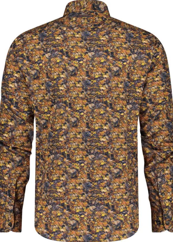 A Fish Named Fred Forest Leaves Shirt Brown