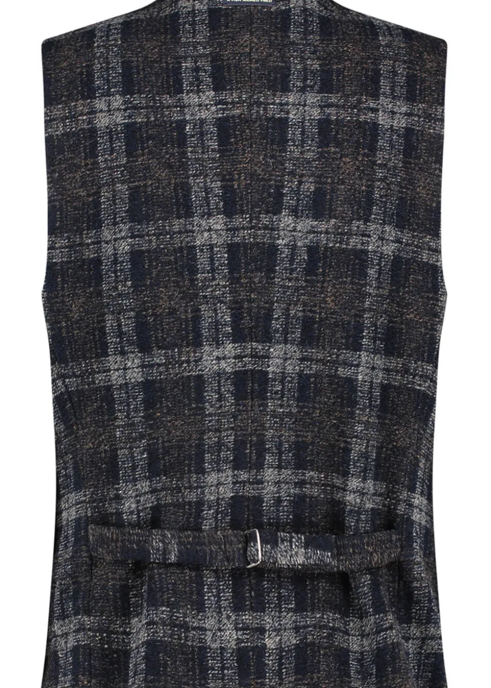 a_fish_named_fred_wool_ch_2.webp A Fish Named Fred Wool Check Waistcoat Brown