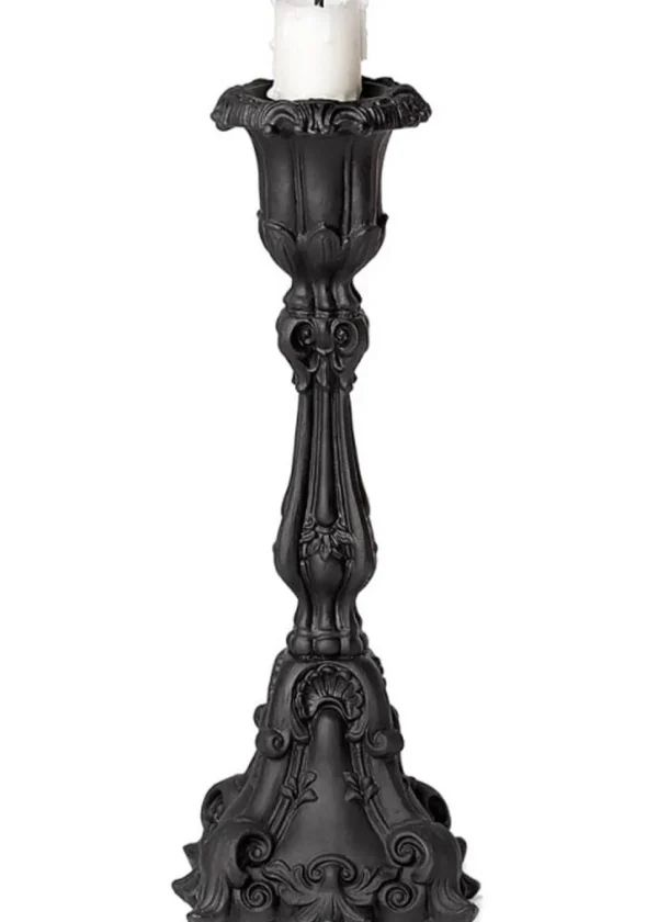 Alchemy Baroque Candle Holder Black