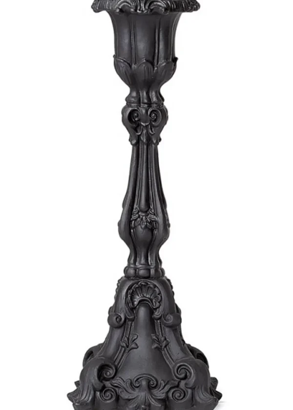 Alchemy Baroque Candle Holder Black
