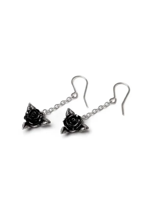 Alchemy Black Rose Earrings