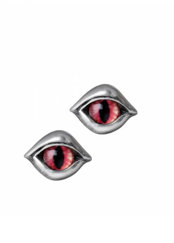 Alchemy Demoneye Stud Earrings Red