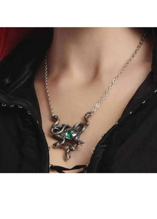 Alchemy Gorgon's Eye Necklace Green