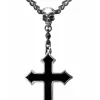 Alchemy Osbourne's Cross Necklace Black