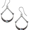 Alchemy Priestess of Ishtar Moon Earrings Silver