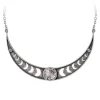 Alchemy Priestess of Ishtar Moon Necklace Silver
