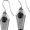 Alchemy RIP Rose Coffin Earrings