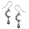 Alchemy Tears of the Moon Earrings Black