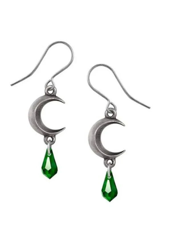 Alchemy Tears of the Moon Earrings Green