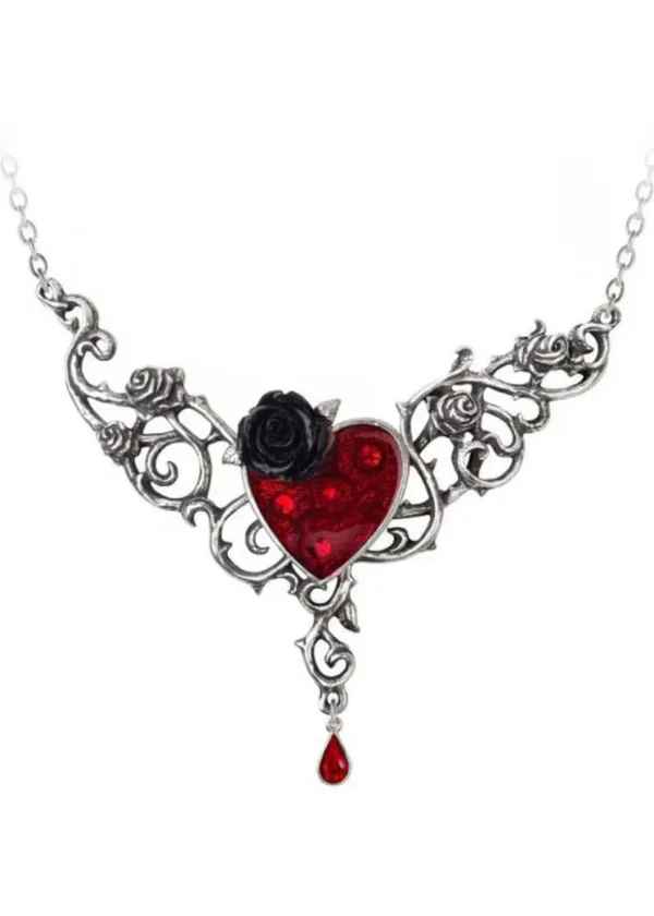 Alchemy The Blood Rose Heart Ketting Red