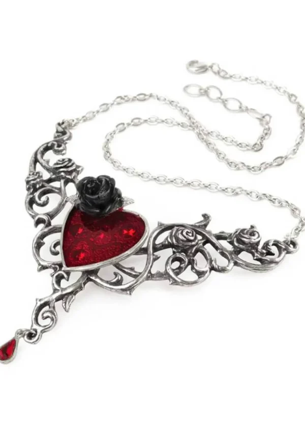 Alchemy The Blood Rose Heart Ketting Red