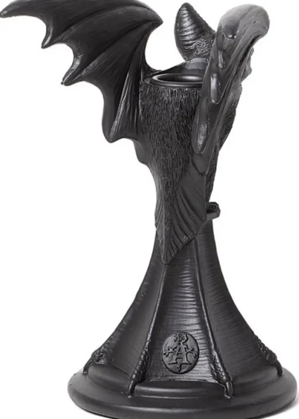Alchemy Vespertilio Bat Candle Holder Black