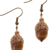 And Mary Acorn Earrings Brown