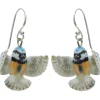 And Mary Flying Blue Tit Earrings Blue