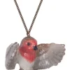 And Mary Flying Robin Necklace Red