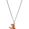 And Mary Leaping Squirrel Necklace Brown