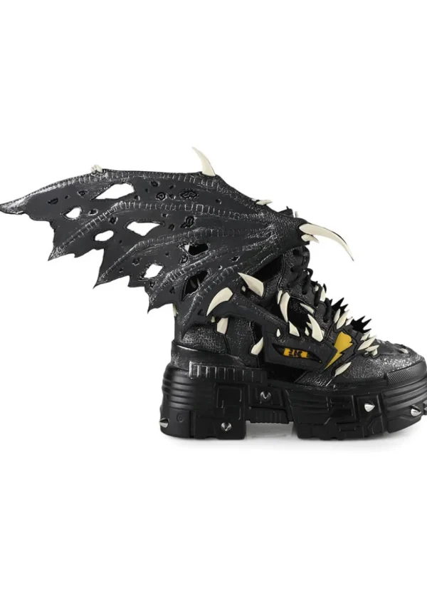 Anthony Wang Black Apple Wing Sneakers Black