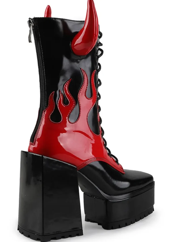 Anthony Wang Nightvision Devil Platform Boots Black