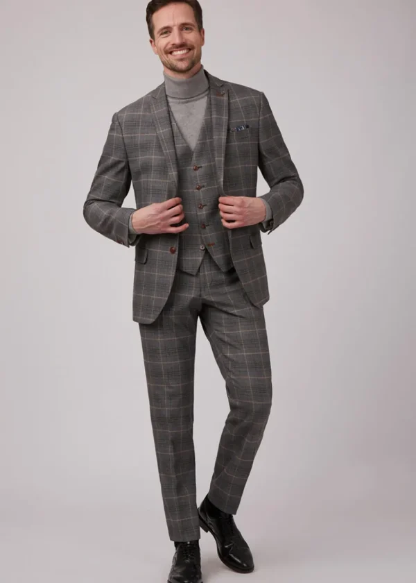 Antique Rogue Bailey Check Jacket Grey