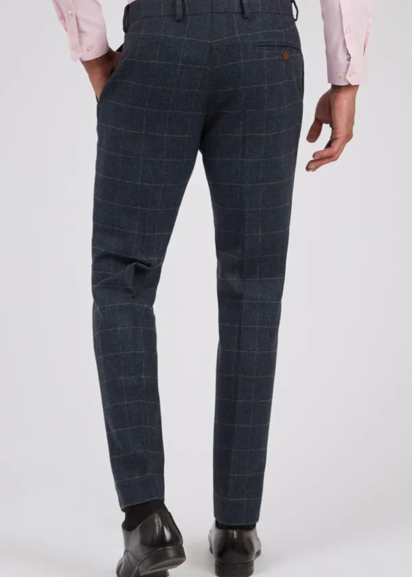 Antique Rogue Men's Dax Herringbone Trousers Teal