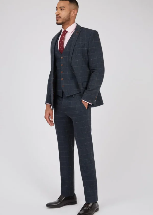 Antique Rogue Men's Dax Herringbone Jacket Colbert Teal