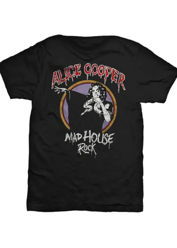 Band Shirts Alice Cooper Mad House T-Shirt Black