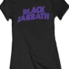 Band Shirts Black Sabbath Wavy Girly Logo T-Shirt Black