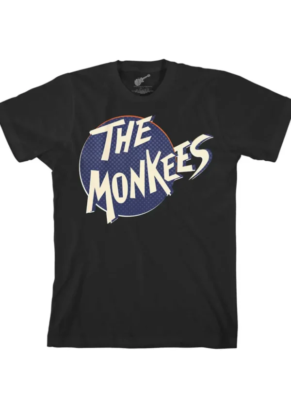 Band Shirts Monkees Retro Dot Logo T-Shirt Black