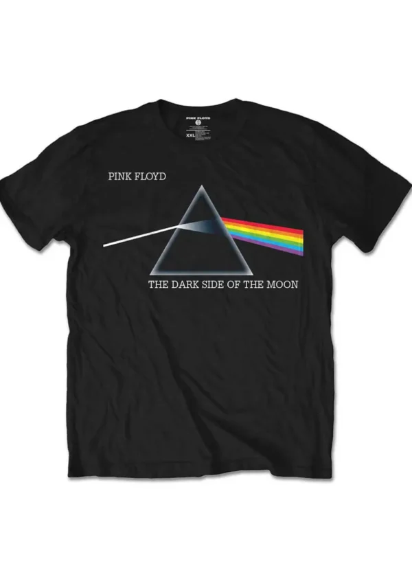 Band Shirts Pink Floyd Dark Side Of The Moon Courier T-Shirt Black