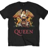 Band Shirts Queen Classic Crest T-Shirt Black