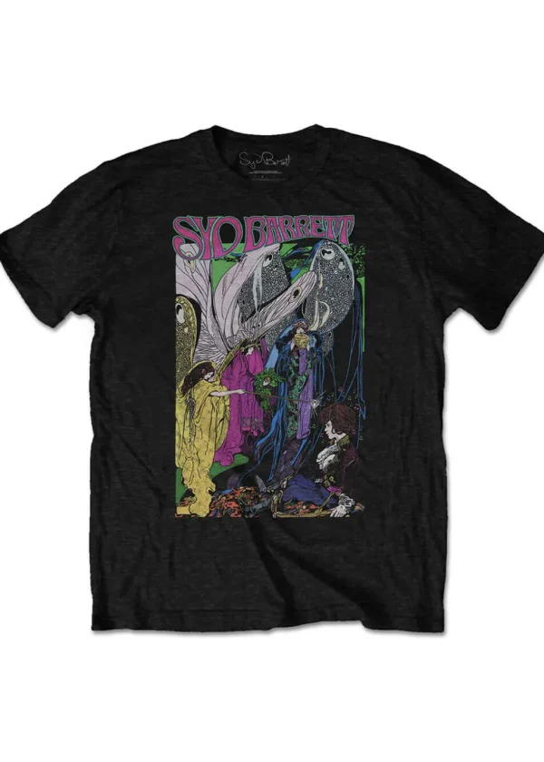Band Shirts Syd Barrett Fairies T-Shirt Black