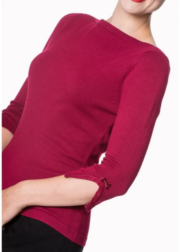 Banned Addicted 50’s Sweater Plum Color