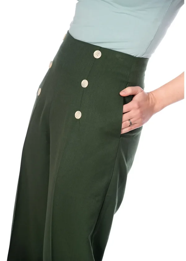 Banned Adventures Ahead 40's Trousers Dark Green