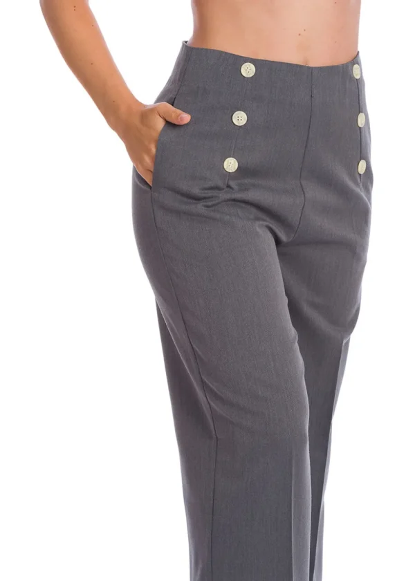 Banned Adventures Ahead 40's Trousers Grey