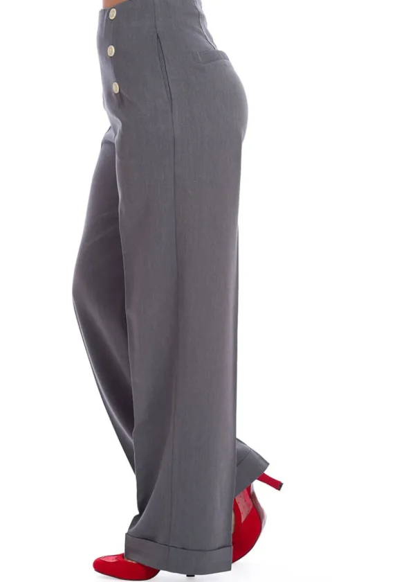 Banned Adventures Ahead 40's Trousers Grey