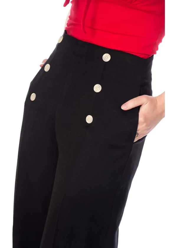 Banned Adventures Ahead 40's Trousers Black