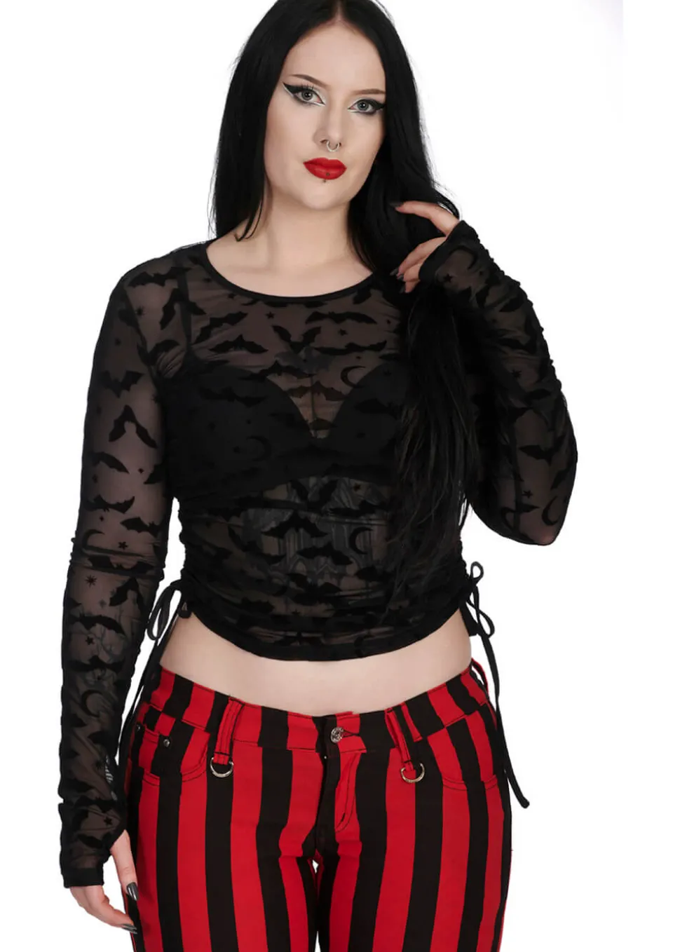 banned_alternative_bat_la_0.webp Banned Alternative Bat Lace Up Top Black