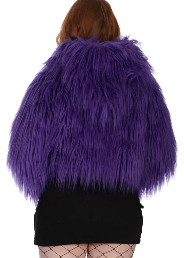 Banned Alternative Buffy Fuzzy Jacket Violet