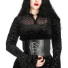 Banned Alternative Carron Pentagram Corset Belt Black