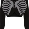 Banned Alternative Ligeia Skeleton Cardigan Black
