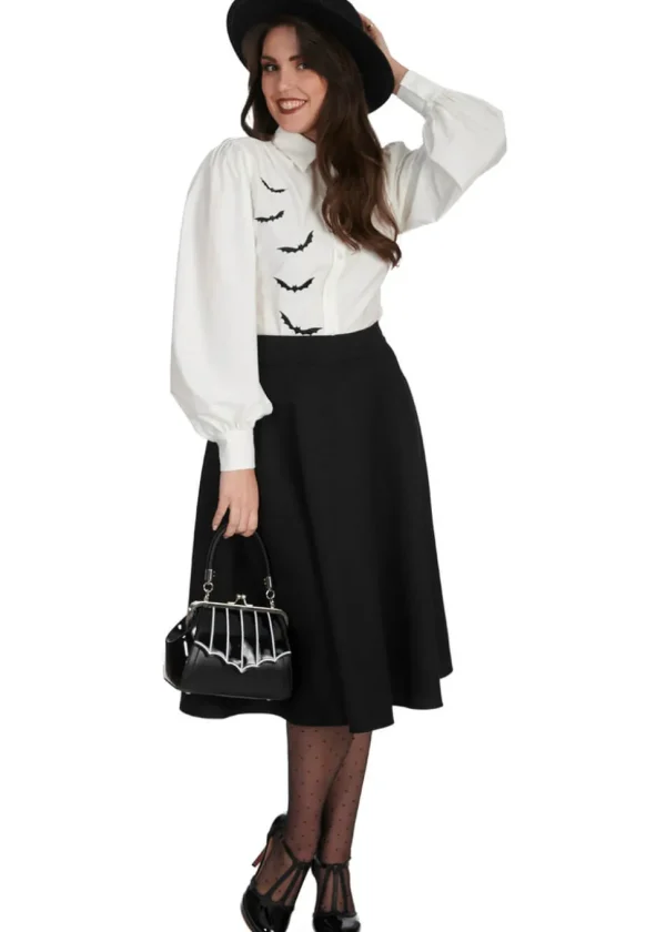 Banned Alternative Night Bat Blouse White