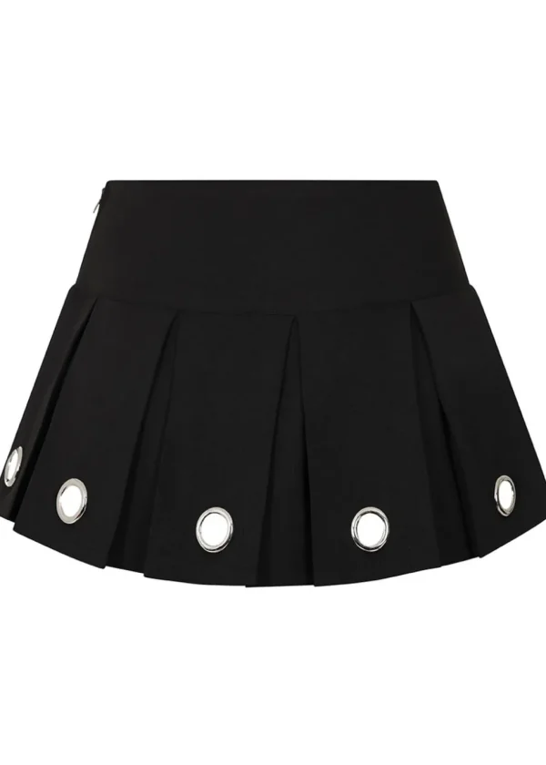 Banned Alternative Phoenix Ring Mini Skirt Black