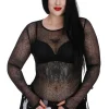 Banned Alternative Spiderweb Groove Top Black