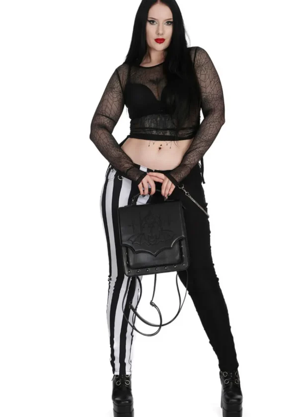Banned Alternative Spiderweb Groove Top Black