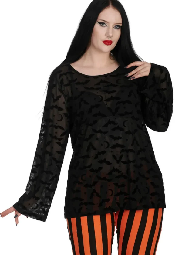 Banned Alternative Temptress Bat Top Black