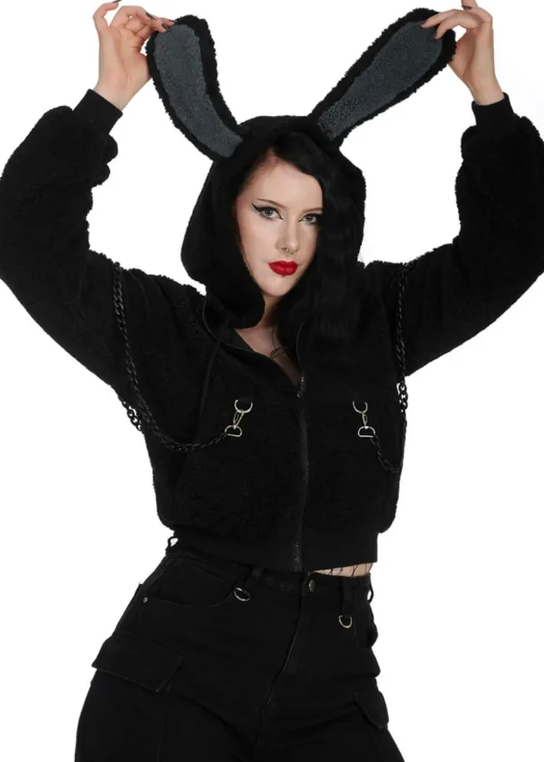 Banned Alternative Vinnie The Bunny Hoodie Black