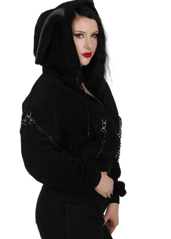 Banned Alternative Vinnie The Bunny Hoodie Black